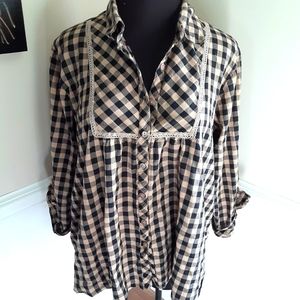 🎄Roamans-cottagecore long sleeve blouse sz 24